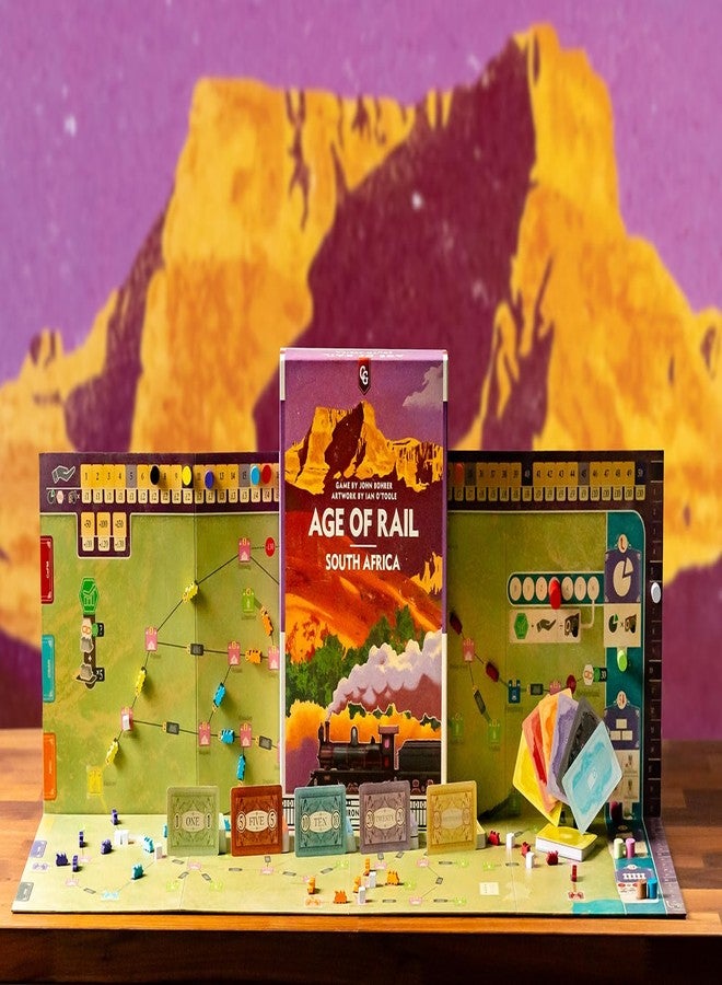 Capstone Games Age of Rail: South Africa, Strategy Board Game of Building Railroads, 60 Minute Play Time, 3 to 6 Players, Ages 14 and Up - Image 2